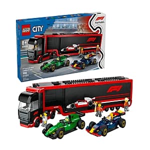 1086-Piece LEGO City F1 Truck with RB20 & AMR24 F1 Car Toys + $10 Macy's Money $60 + Free Shipping
