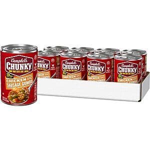 8-Count 16.1-Oz Campbell's Chunky Chicken & Sausage Gumbo Soup $11.60 & More w/ Subscribe & Save