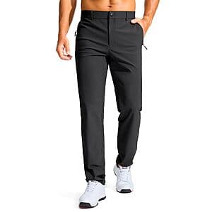 G Gradual Men's Golf and Work Pants in slim-fit design with moisture-wicking stretch fabric, featuring button and zipper closure.