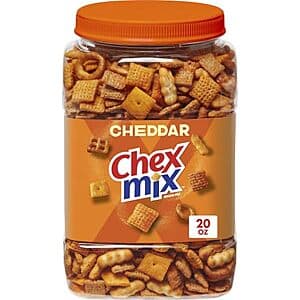 20-oz Chex Mix Resealable Tub (Cheddar) 6 for $28.50 w/ S&S