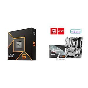 AMD Ryzen 5 9600X CPU/MB Bundle: Ryzen 5 9600X w/ MSI B850 Gaming Plus ATX MB $290 & More + Free S&H