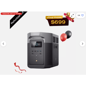 (Refurbished) EcoFlow DELTA 2 Max 2048Wh Portable Power Station $699 + Free Shipping