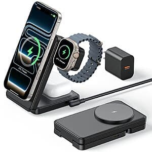 Meifigno 3-in-1 Mag Safe Wireless Docking Station for Apple iPhone / Watch $10