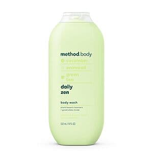 18-Oz Method Body Wash Infused w/ Cucumber, Seaweed & Green Tea (Daily Zen) $5 w/ Subscribe & Save