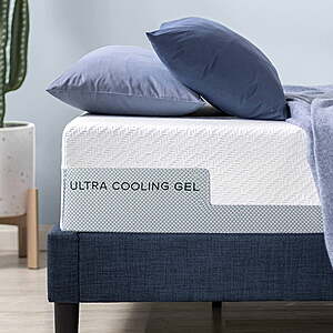 Zinus 12" Ultra Cooling Gel Memory Foam Mattress (King) $269