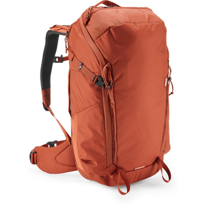 REI Ruckpack 40 Backpack available in Men's Iron Oxide grey and Women's Raisin burgundy colorways, 40-liter capacity adventure pack.