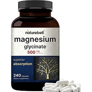 240-Count NatureBell Magnesium Glycinate 500mg Capsules $11.15 w/ Subscribe & Save