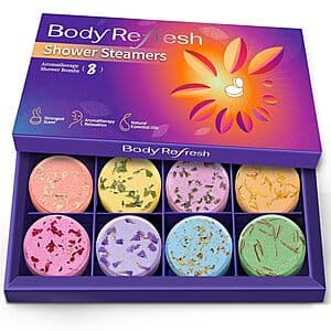 8-Count BodyRefresh Shower Steamers: Oceanic Breeze $3.80, Purple $3.30