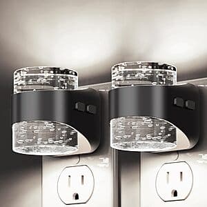 2-Ct L LOHAS LED Dimmable Bubble Night Lights w/ Dusk-to-Dawn Sensor (Various) from $8