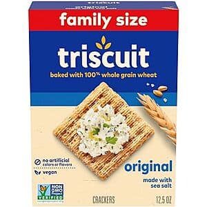 12.5-Oz Triscuit Wheat Crackers (Original or Pepper & Olive Oil) $2.20 w/ S&S
