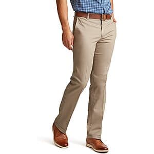 Dockers Men's Straight Fit Signature Lux Cotton Stretch Khaki Pants w/ Crease (Various) from $17.95