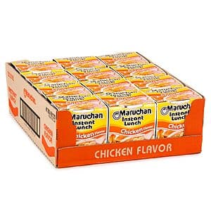 12-Pack 2.25-oz Maruchan Ramen Instant Lunch Cups (Chicken Flavor) $3.20