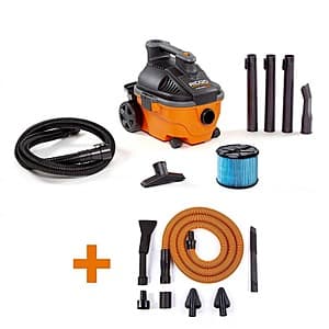 Ridgid 4-Gallon 5.0-Peak HP Portable Wet/Dry Vac w/ Car Cleaning Kit $104.95 + Free Shipping