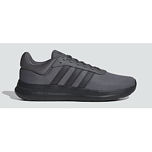 adidas Lite Racer 4.0 men's running shoe in grey four and carbon colorway.