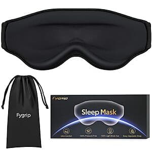 3D Cooling Light Block-Out Eye Mask (Black) $3.80