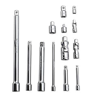 13-Pc JobSmart SAE Socket Accessory Set (1/4" + 3/8" & 1/2") $14 + Free Pickup
