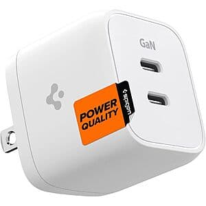 Spigen GaN III 2-Port up to 35W PD 3.0 USB-C Wall Charger $13 & More