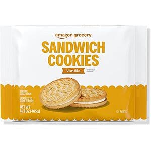 Select Areas: 14.3-Oz Amazon Grocery Vanilla Sandwich Cookies $1.65