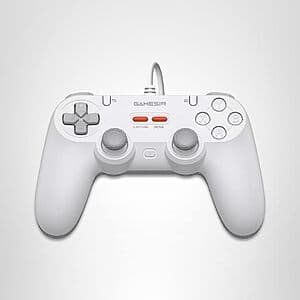 GameSir Tegenaria Lite Wired Game Controller For Switch, Android, iOS, PC (White) $16