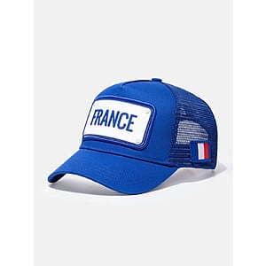 Trucker-style soccer cap with World Cup FIFA 2026 country patch in various designs including Germany and England options.