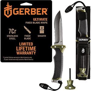 Gerber Gear Ultimate 4.8" Fixed Blade Survival Knife w/ Sheath $36 + Free Shipping