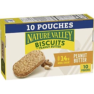10-Ct 1.35-Oz. Nature Valley Peanut Butter Biscuit Sandwiches $4.40 w/ S&S