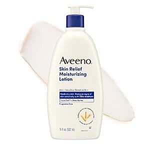 Select Accounts: 18-Oz Aveeno Skin Relief Moisturizing Lotion (Fragrance-Free) $5.25 w/ S&S