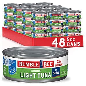 48-Count 5-Oz Bumble Bee Chunk Light Tuna in Water $27.50 w/ Subscribe & Save