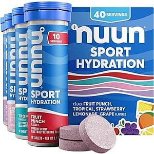Select Accounts: 40-Ct Nuun Sport Hydration Electrolyte Tablets (Mixed Flavors) $10 w/ S&S