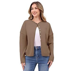 IPMQ Women's Lightweight Knit Button Cardigan Sweater (6 Colors) $10