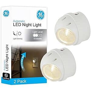 2-Pk GE Rotating Plug LED Night Light $4