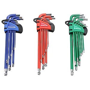 Tractor Supply Co: 27-Pc JobSmart SAE/Metric Extra Long Arm Ball Point Hex Key Set $13.50 + Free Store Pickup