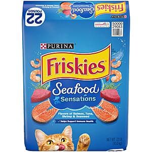 22-Lb Purina Friskies Dry Cat Food (Seafood Sensations) $16.05 w/ Subscribe & Save