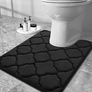 Lightning Deal: OLANLY Memory Foam Bath Mat (Toilet U-Shaped or Bathroom) from $7.95