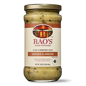16oz Rao's Made for Home Slow Simmered Soup Jar (Chicken & Gnocchi) $3 w/ S&S