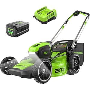 Greenworks 21" 80V Brushless Cordless Push Lawn Mower w/ 4.0Ah Battery & Charger $300 + Free S/H