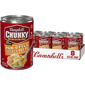 8-Pk 16.3-Oz Campbell's Chunky Pub-Style Chicken Pot Pie Soup $13.05 w/ S&S