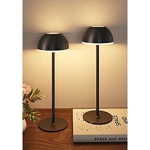 Prime Members: 2-Pack EZVALO Rechargeable USB-C Cordless Table Lamps w/ 3 Temps $15 + Free Shipping