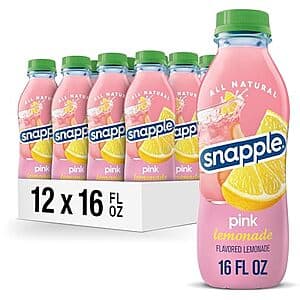 12-Pack 16-Oz Snapple Pink Lemonade $10 w/ Subscribe & Save