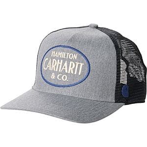 Carhartt Hamilton Embroidered Trucker Hat (Steel) $10 & More + Free S&H on $89+