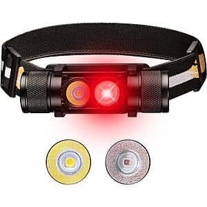 Sofirn D25 Headlamp or 77outdoor D25LR Headlamp w/ Red LED $18 each