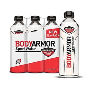 6-Pack 33.8-Oz BODYARMOR SportWater Alkaline Water $6 w/ Subscribe & Save