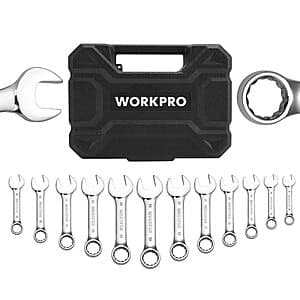 12-Piece WORKPRO Stubby Wrench Set (Metric, 8-19mm) $15