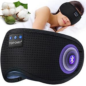 TOPOINT Blackout Bluetooth Headphone Eye Sleep Mask $11.50