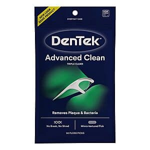 90-Count DenTek Advanced Clean No Break & No Shred Dental Floss Picks $1.13 w/ S&S + Free Shipping w/ Prime or on orders over $35