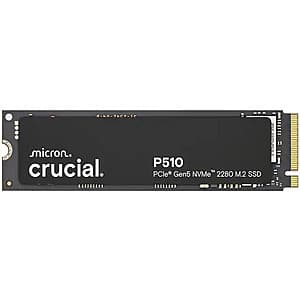 1TB Crucial P510 M.2 2280 PCIe 5.0 NVMe Solid State Drive $85 + Free Shipping