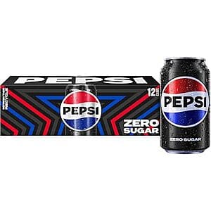 12-Pack 12-Oz Pepsi Zero Sugar Cola Soda 3 for $13.70