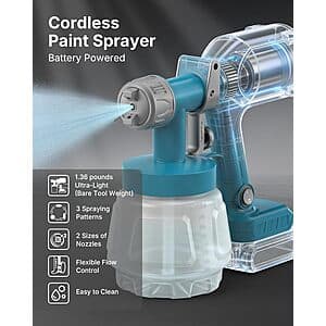 Tilswall Dreamer400 Ultra Light Electric Paint Sprayer w/ 2 Nozzles (Tool Only) $20 + Free S&H