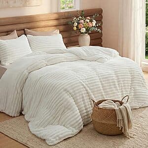 Prime Members: 3-Pc Bedsure GentleSoft Fluffy Comforter Set: King $34.20, Queen $24 + Free S&H