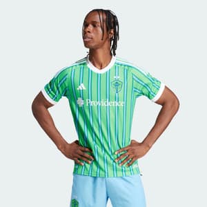 adidas Men's Seattle Sounders FC 24/25 Home Authentic Jersey (Lime/Blue) $26.50 + Free Shipping